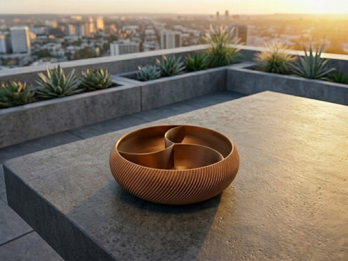 Designová miska na chipsy - Bronzová — foto 2