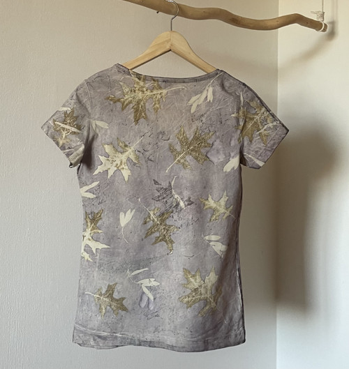 Bavlněné tričko ecoprint — foto 2