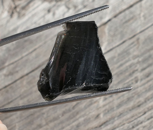 Surový obsidián stříbrný V2579 — foto 3