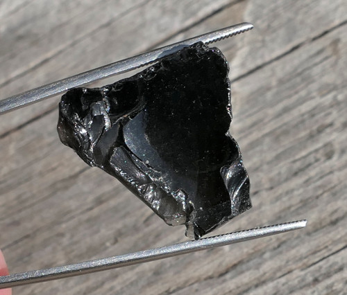 Surový obsidián stříbrný V2579 — foto 5