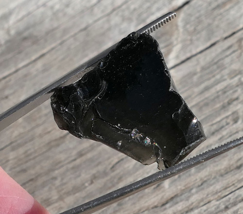 Surový obsidián stříbrný V2579 — foto 4
