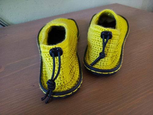 Háčkovaná barefoot elegance "limetková" — foto 5