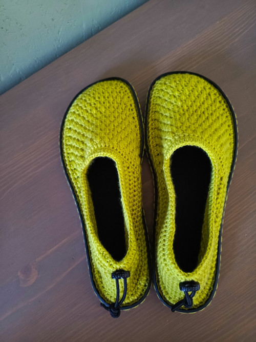 Háčkovaná barefoot elegance "limetková" — foto 3