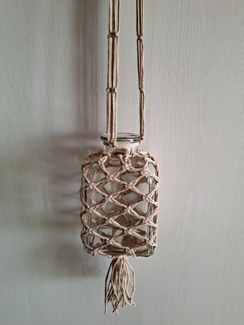 Macramé závěs s vázou — foto 3