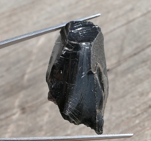 Surový obsidián stříbrný V2612 — foto 2