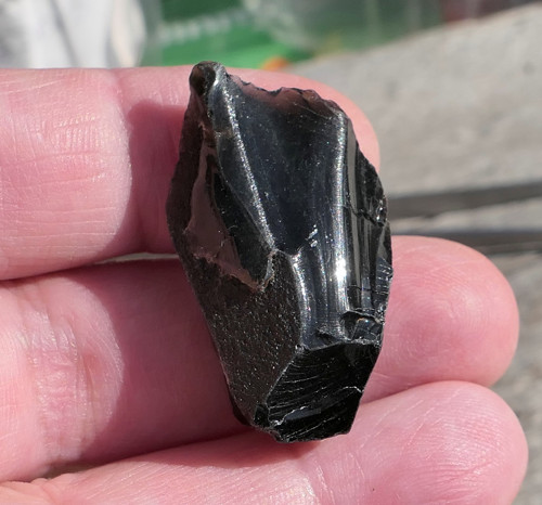 Surový obsidián stříbrný V2612 — foto 5