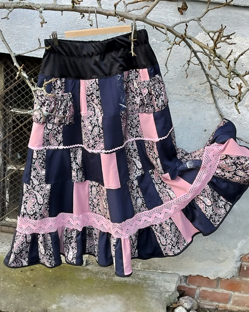 Patchworková sukně Blue Pink lady — foto 2