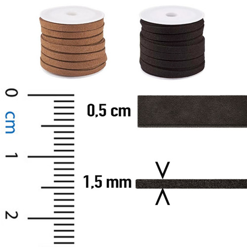 2 m > Semiš popruh (š. 5mm) / Varianta ČERNÁ — foto 3
