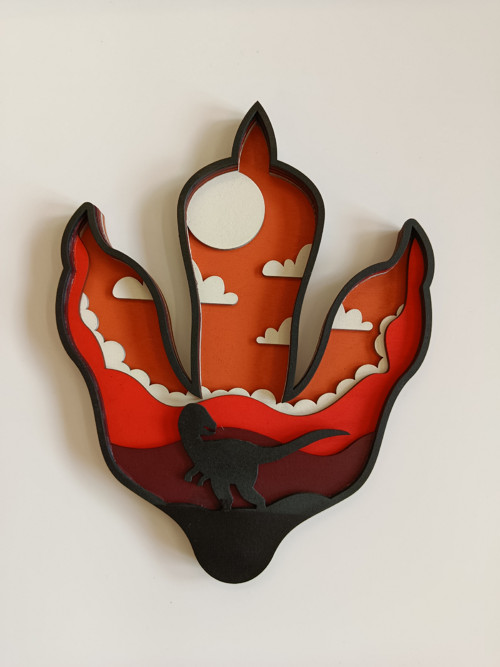 Dino stopa - svítící dekorace — foto 3