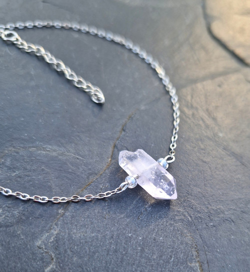 Diamant Herkimer purple*ocel*náramek — foto 3