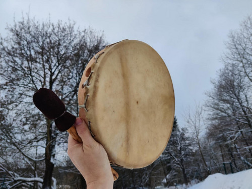 Šamanský buben 30cm - "Kvítek života" — foto 2