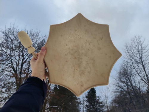 Šamanský buben 34cm - "Rozbřesk" — foto 2