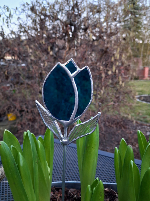 Tulipán - vitrážový zápich — foto 3