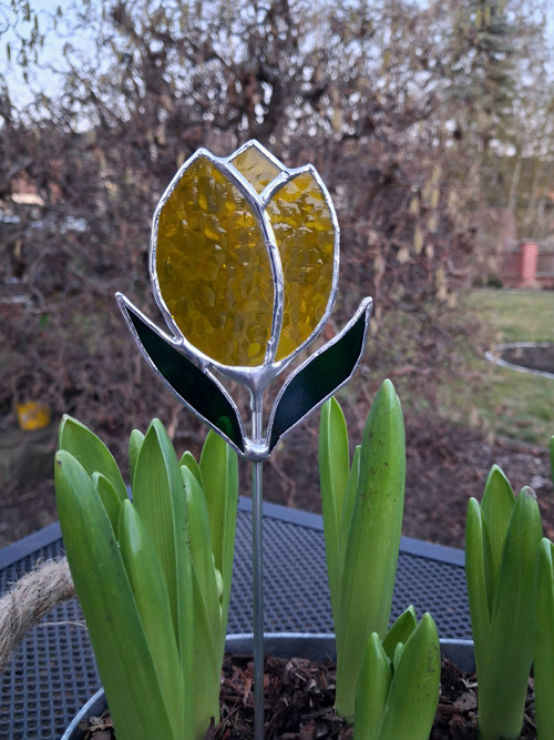 Tulipán - vitrážový zápich — foto 4