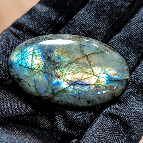 Labradorit, ID 5542, 48x28 mm - výprodej — foto 2