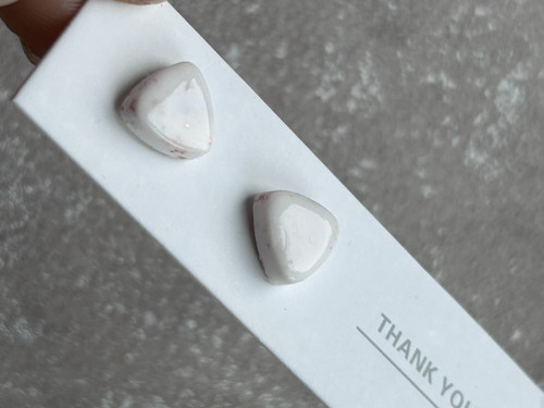 Minimalistické polymerové náušnice MODIVI – mramor — foto 2