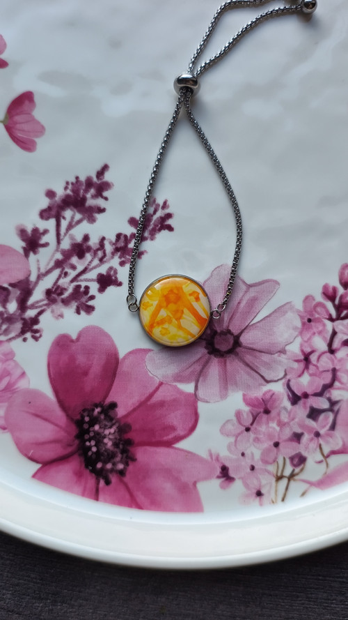 Náramek - malovaný žlutý