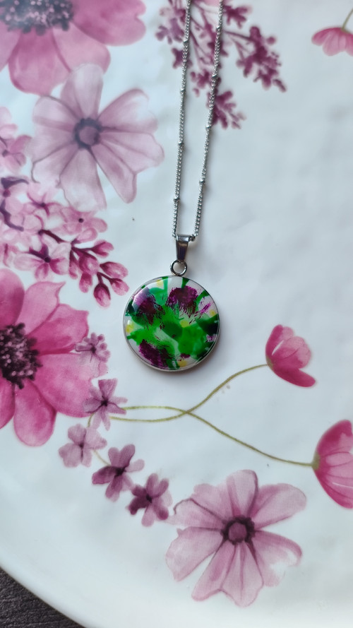 Náhrdelník - malovaný barevný