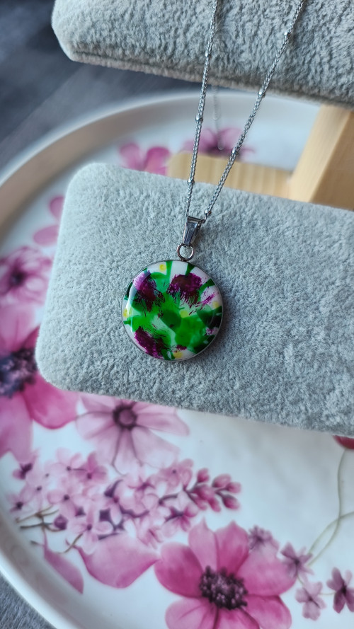 Náhrdelník - malovaný barevný