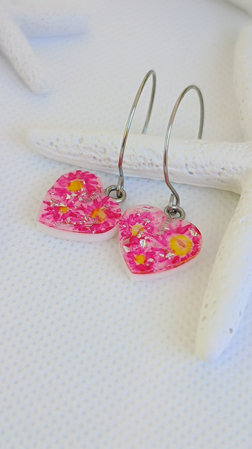 Náušnice - Heart Flower Art — foto 2