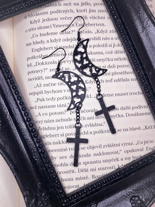 Náušnice Alternative Moon cross — foto 3