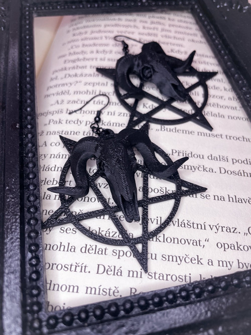 Náušnice Alternative Pentagram Baphomet — foto 2