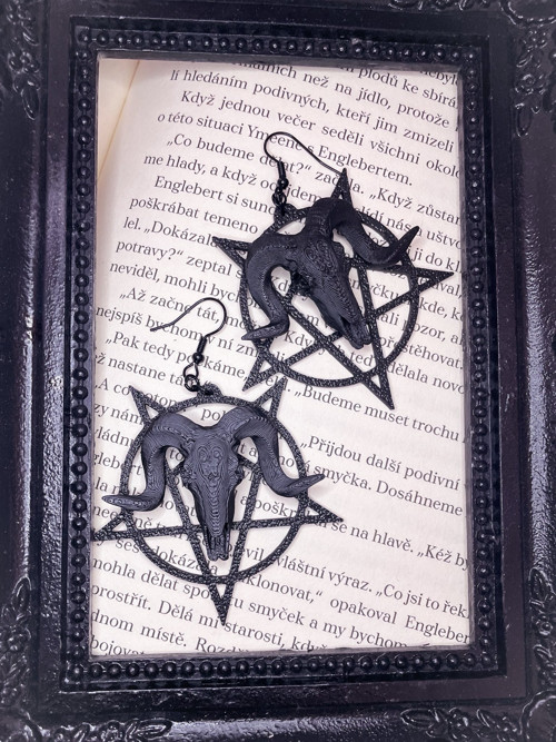 Náušnice Alternative Pentagram Baphomet — foto 3