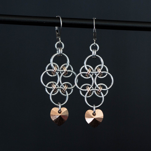 Rudolfína rosegold - náušnice — foto 3