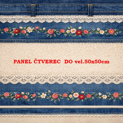 Bavlněný panel 10x10 cm — foto 2