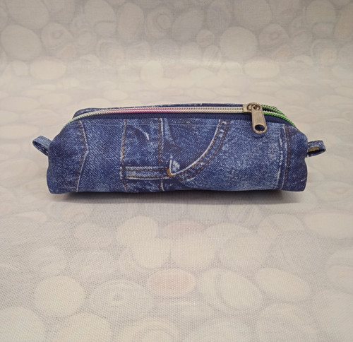 Pouzdro podélné jeans kapsy světlé — foto 2