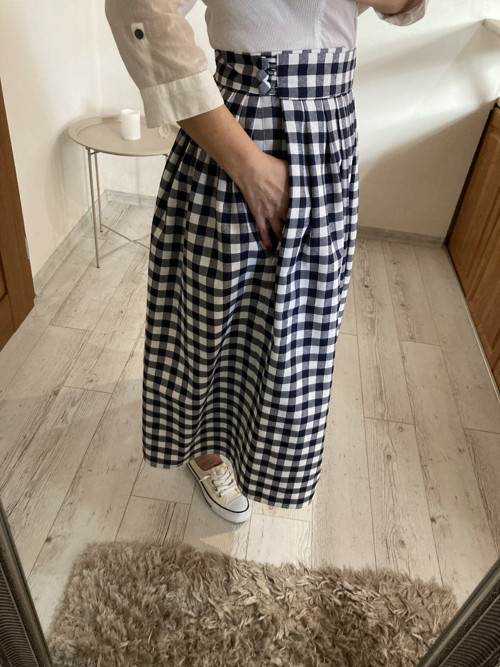..ako GinGHAM vánok... sukňa modro/biela — foto 4