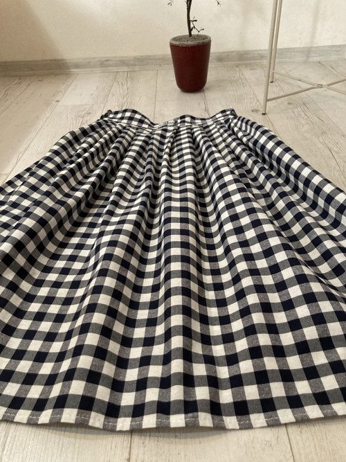 ..ako GinGHAM vánok... sukňa modro/biela — foto 6