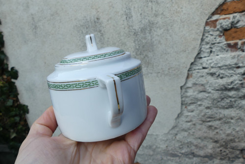 Zelené doteky...porcelánová cukřenka — foto 3