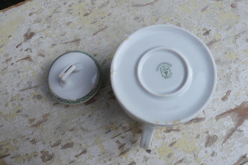 Zelené doteky...porcelánová cukřenka — foto 6