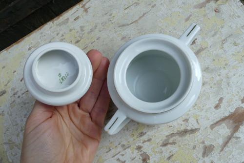 Zelené doteky...porcelánová cukřenka — foto 5