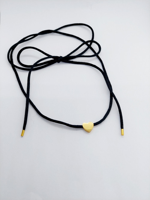 Náhrdelník - chocker FATMA zlatý*černý* srdíčko — foto 3
