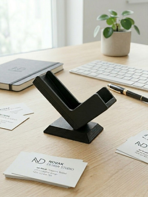 Designový vizitkář na stůl - Černý — foto 2