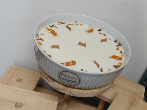 Svíčka pomeranč v misce 500g — foto 3