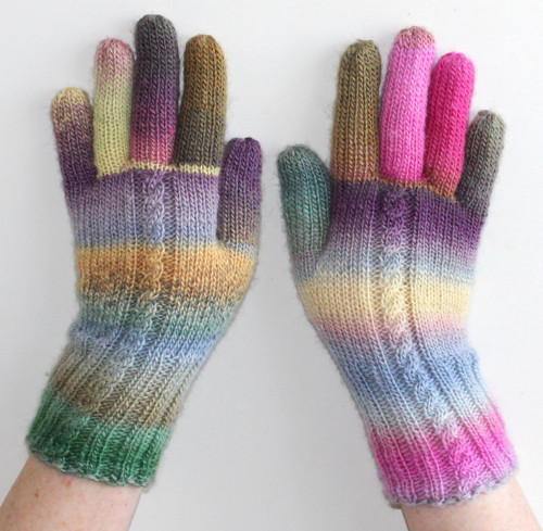 Rukavice pletené ručně Pastely merino — foto 6