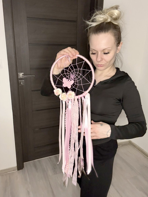Růžový lapač snů s růžemi — foto 4