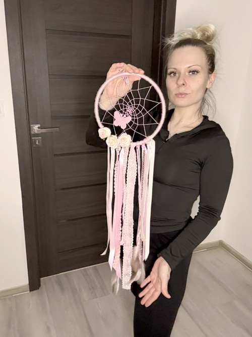 Růžový lapač snů s růžemi — foto 5