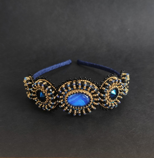 NYXIA-Beaded Embroidery čelenka — foto 5
