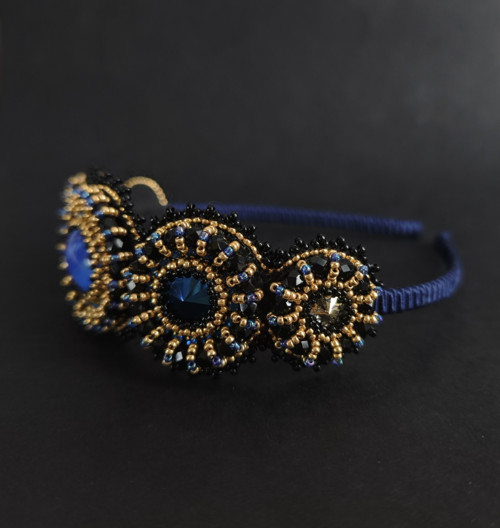 NYXIA-Beaded Embroidery čelenka — foto 3