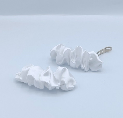 Spona do vlasů scrunchie bílá — foto 2