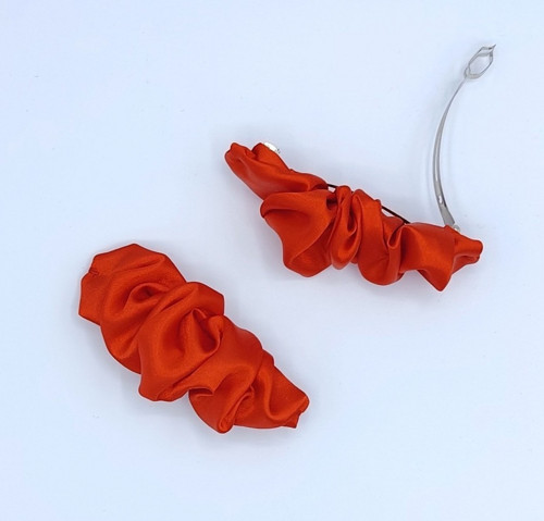 Spona do vlasů scrunchie červená — foto 3