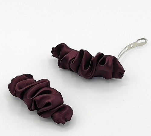 Spona do vlasů scrunchie tmavě vínová — foto 2