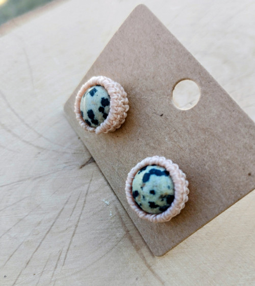 Macramé náušnice "dalmatin" — foto 2