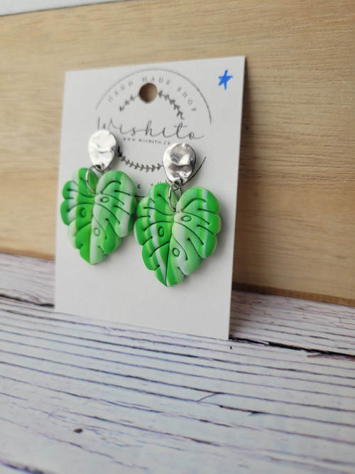 Náušnice Monstera plant vol. 1 — foto 2