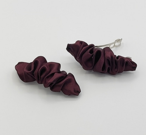 Spona do vlasů scrunchie vínová 8 cm — foto 2