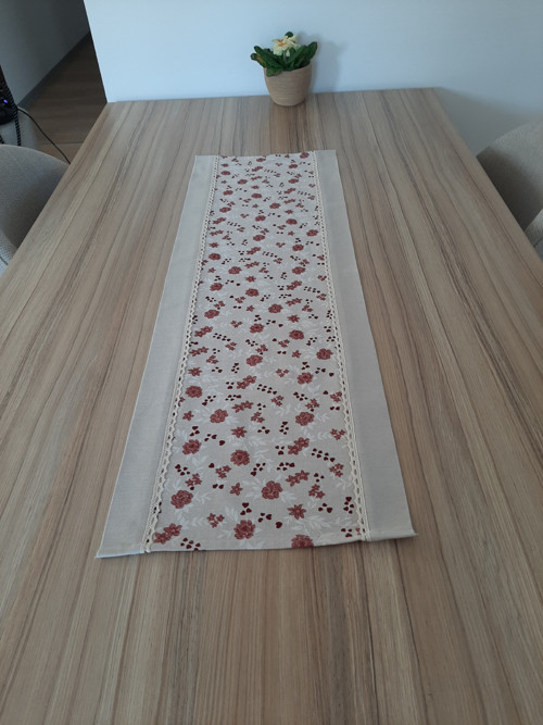 Středový ubrus-režný-růžičky — foto 3